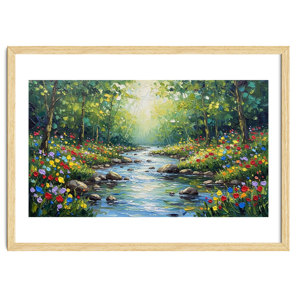 Sunlit Forest Stream