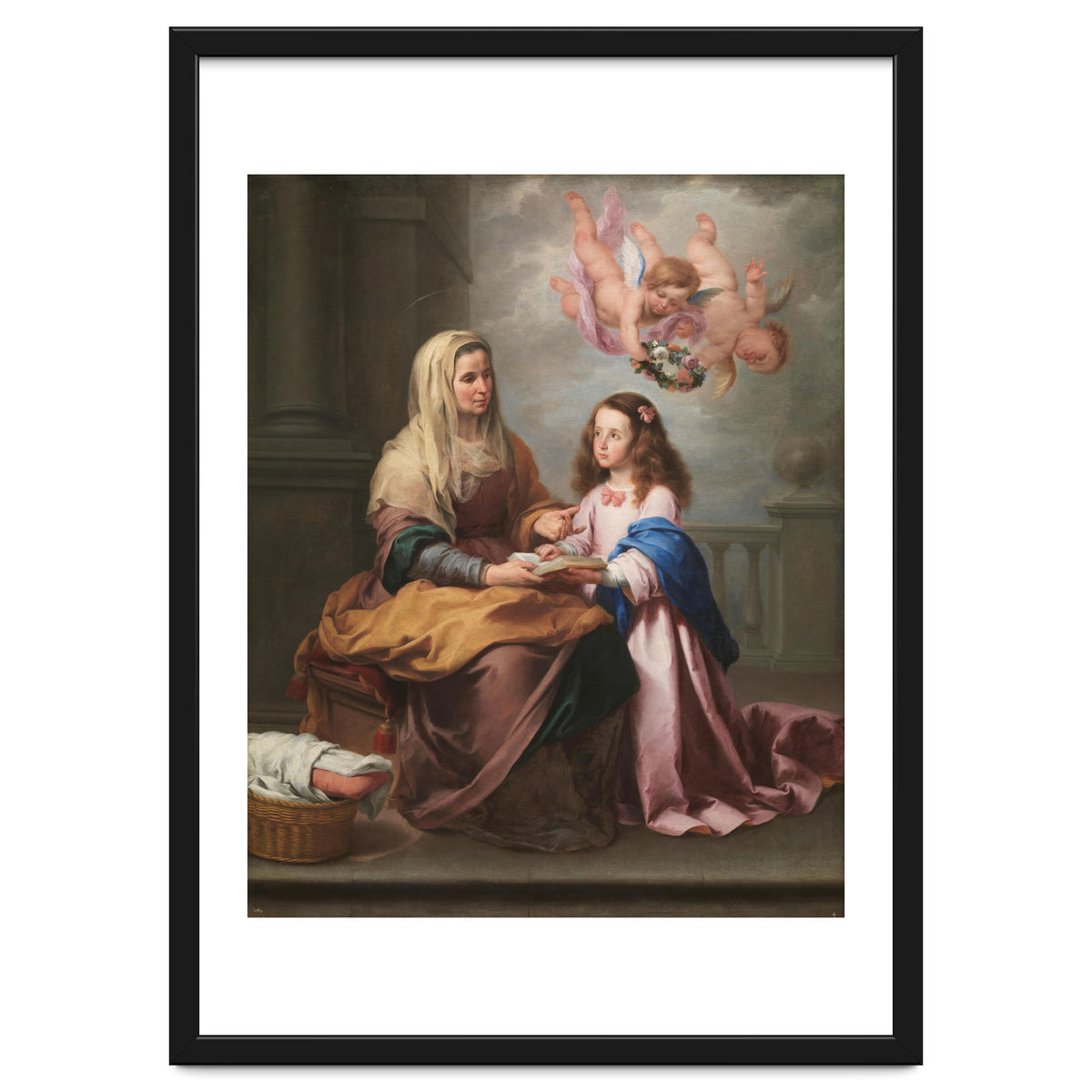 Bartolomé Esteban Murillo / 'Saint Anne with the Virgin', ca.  1655, Spanish School. VIRGIN MARY.