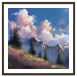 Alpine Summer Meadow with Vibrant Wildflowers and Snow thumbnail
