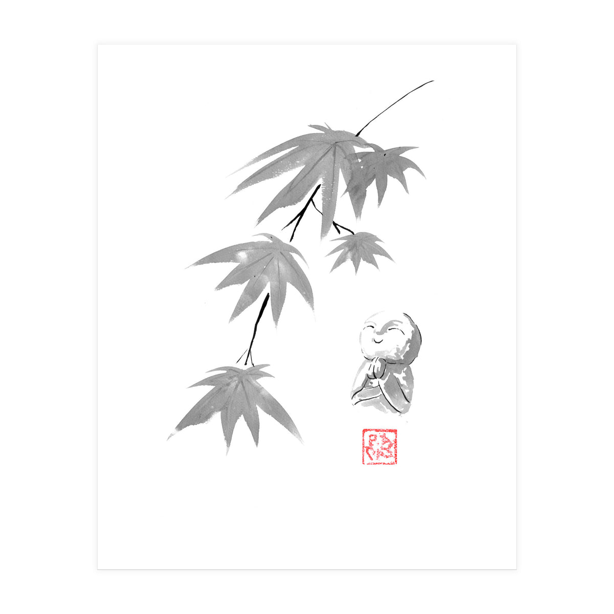 Maple And Jizo (Print Only)