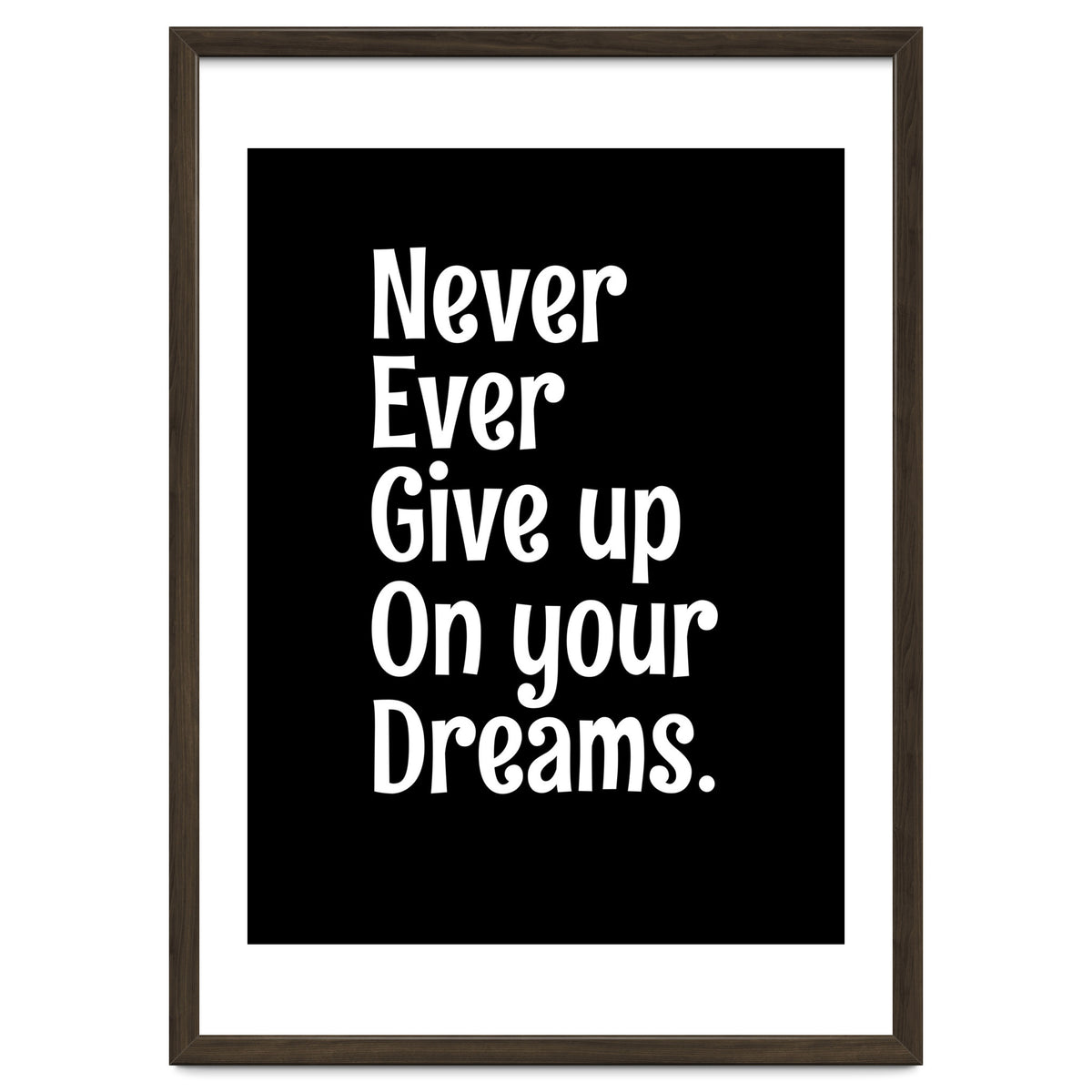 Never Ever Give On Your Dreams