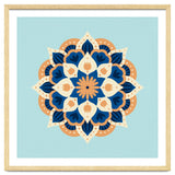 Mandala flower - orange and blue thumbnail