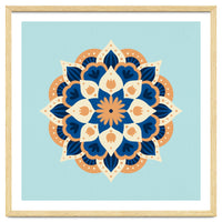 Mandala flower - orange and blue