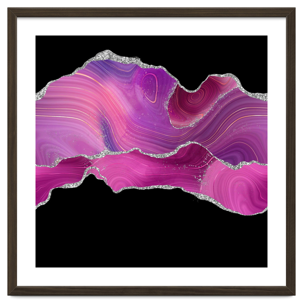 Magenta & Silver Agate Texture 04