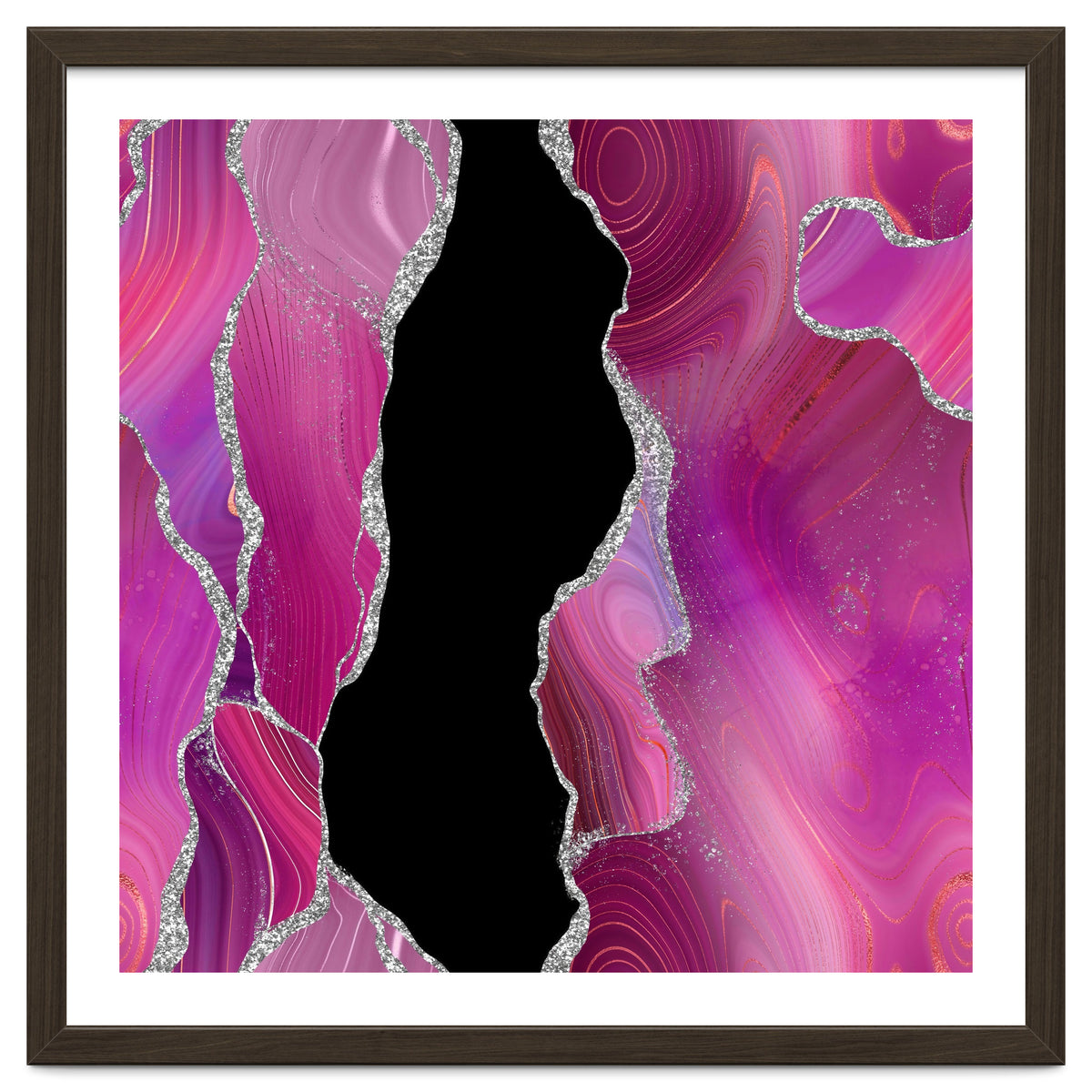 Magenta & Silver Agate Texture 01