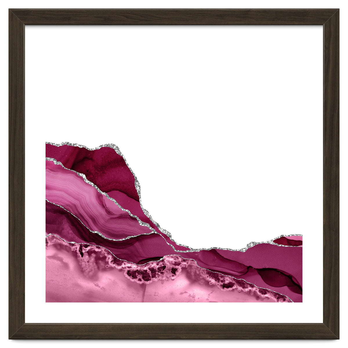 Burgundy & Silver Agate Texture 09