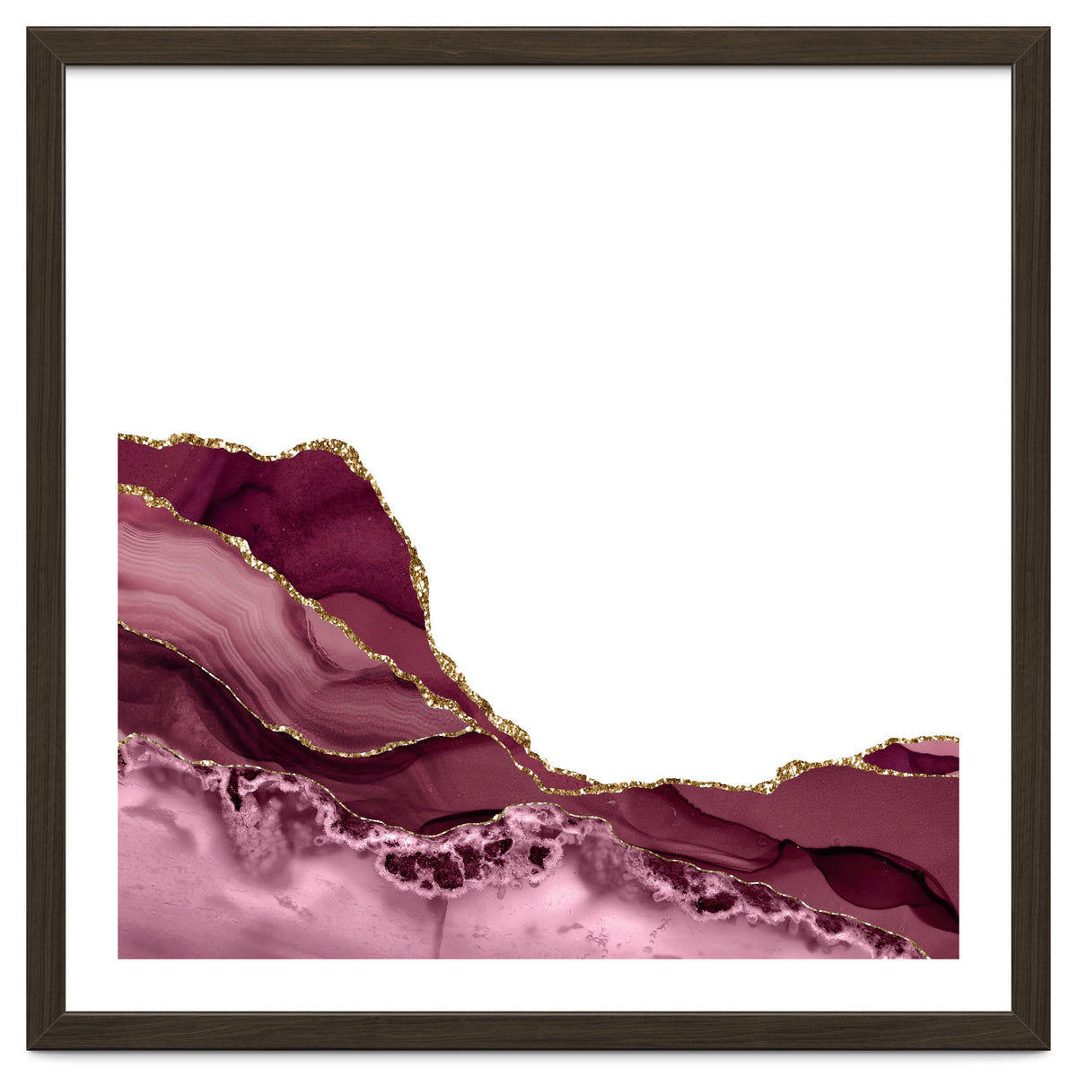 Burgundy & Gold Agate Texture 23