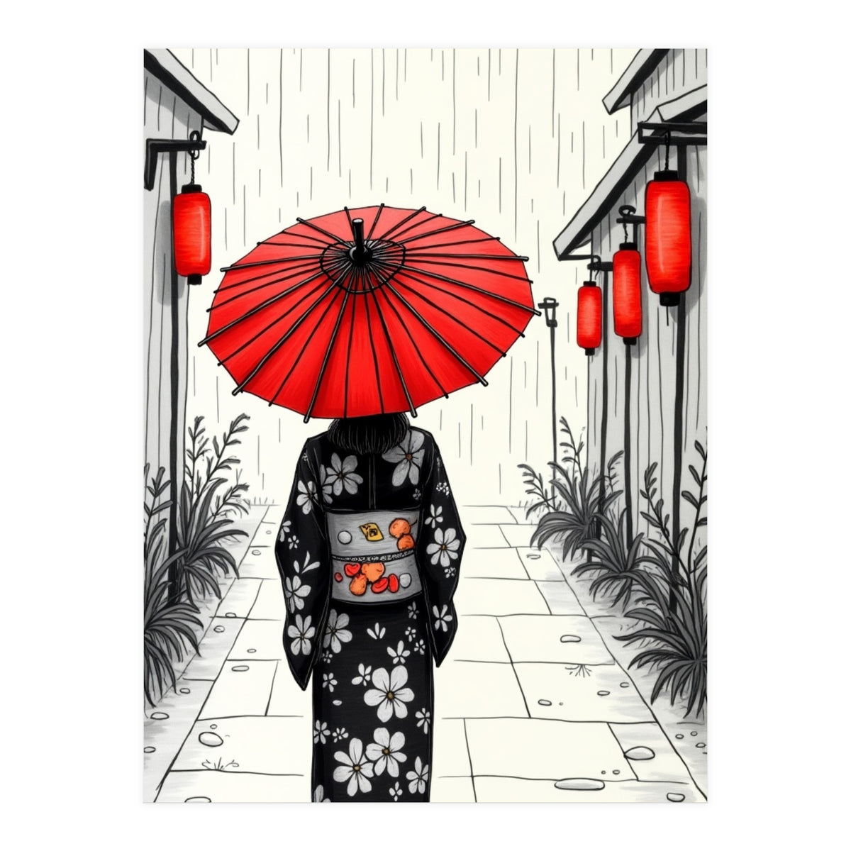 Red Umbrella (Print Only)