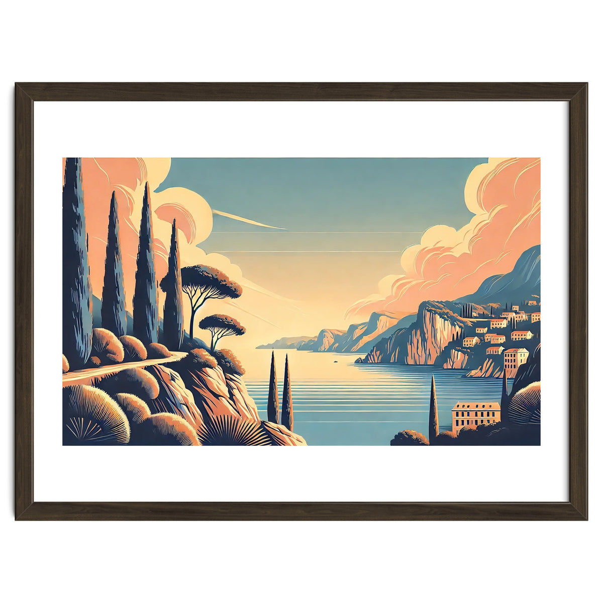 Vintage French Riviera Poster, France