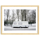 Travel Trailer in the snow road thumbnail