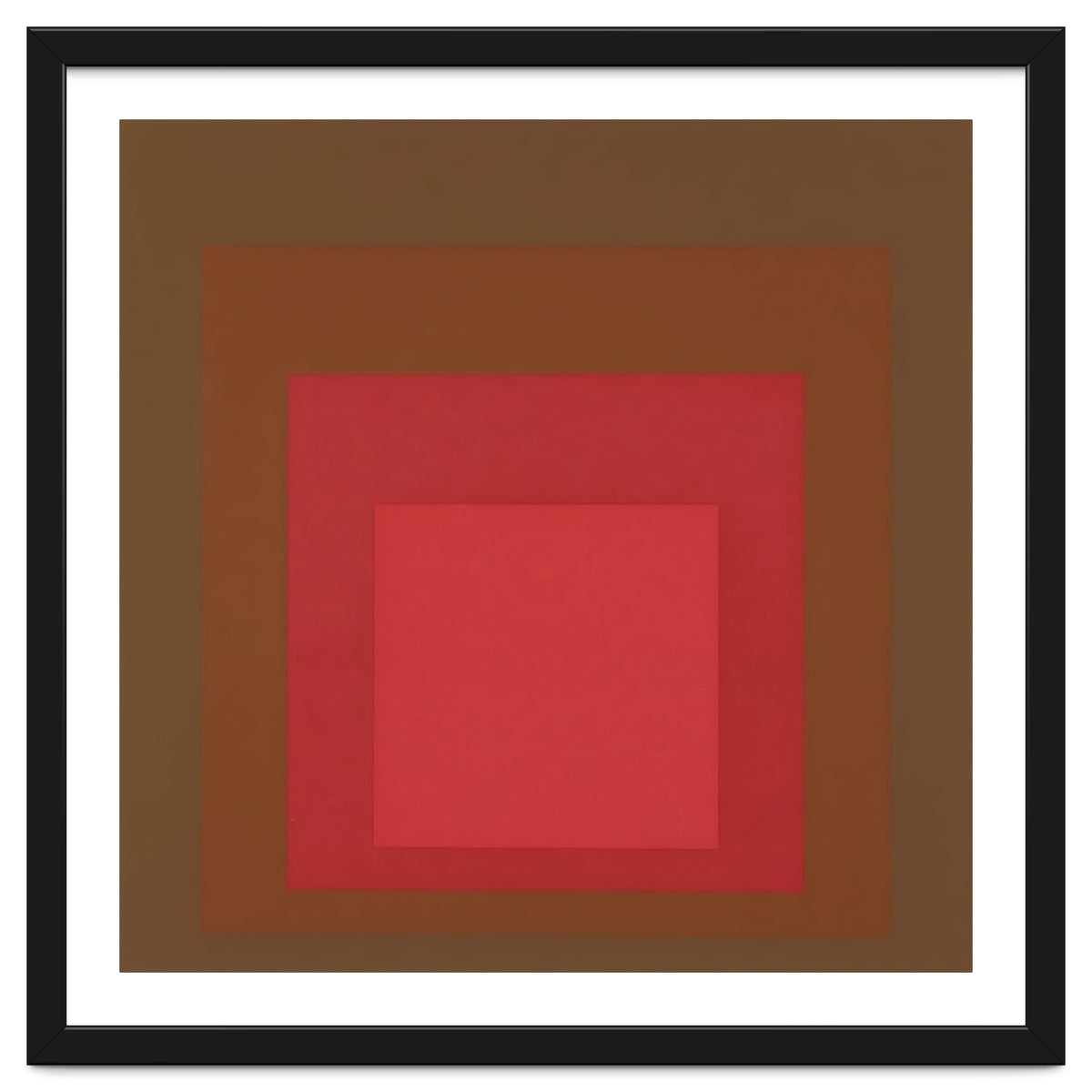 JOSEF ALBERS - HOMAGE TO THE SQUARE, RED, BROWN