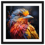 Vibrant Bird With Colorful Splatter Paint thumbnail