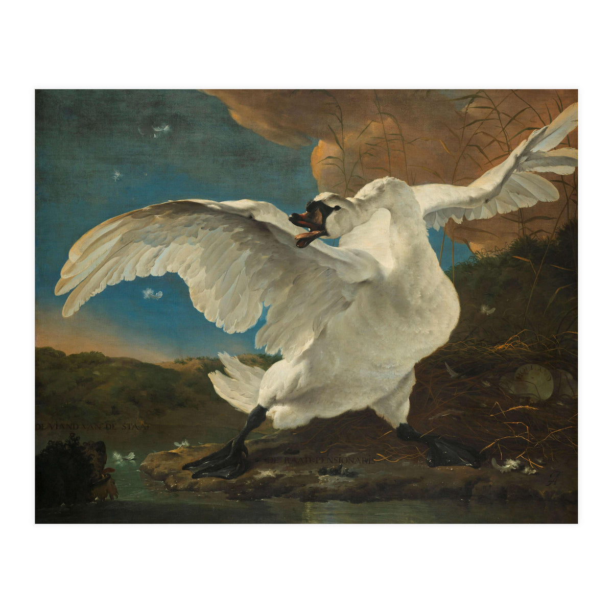 The Threatened Swan. The Threatened Swan; Interpreted later as an Allegory on Johan de Witt. Dati... (Print Only)