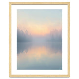 Misty Sunrise Over Pine Forest Lake thumbnail