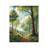 Vibrant Summer Forest Landscape Painting (Print Only) thumbnail