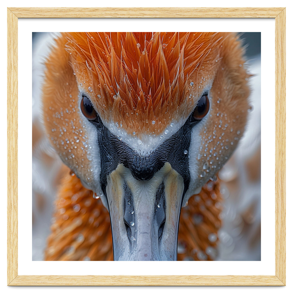 Close Up Of A Pelican's Beak With Water Droplets