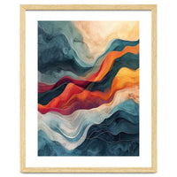 Abstract Flowing Mountain Landscape