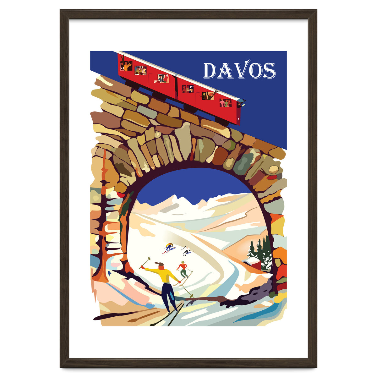 Davos Funicular on the Bridge