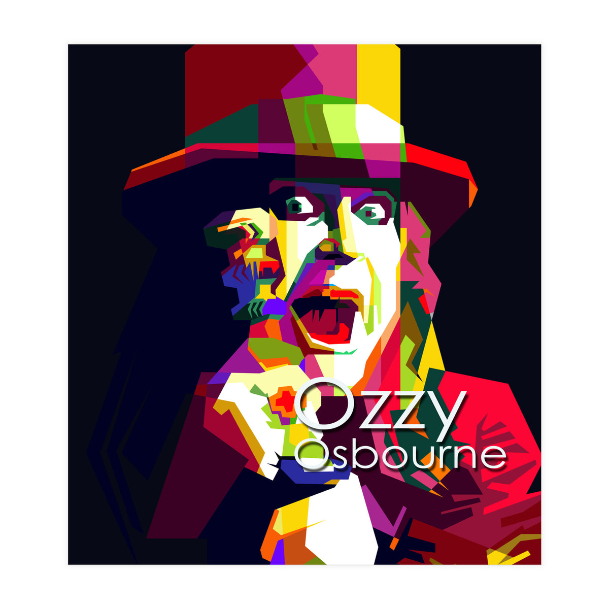 Ozzy Osbourne Metal Classic Rock Pop Art WPAP   	 (Print Only)