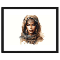 Desert Muse Watercolor Portrait