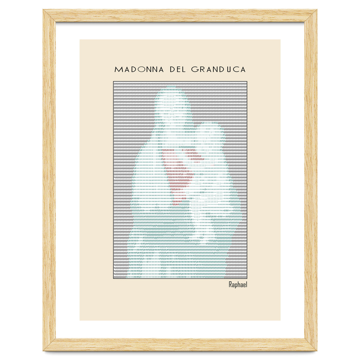 Madonna del Granduca (1505) – Raphael (ascii art)