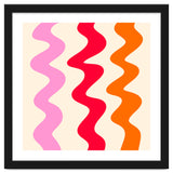 Squiggly Lines - orange, pink and cream thumbnail