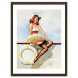 Sailing Pinup Girl With Captain Hat thumbnail