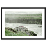 Tourists at the edge of the big river - Iceland thumbnail