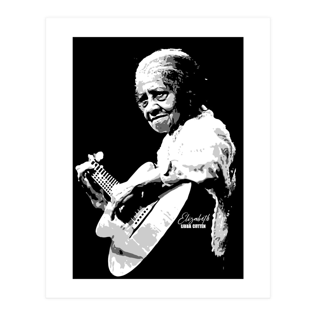 Elizabeth Cotten Folk and Blues Musician Legend (Print Only)