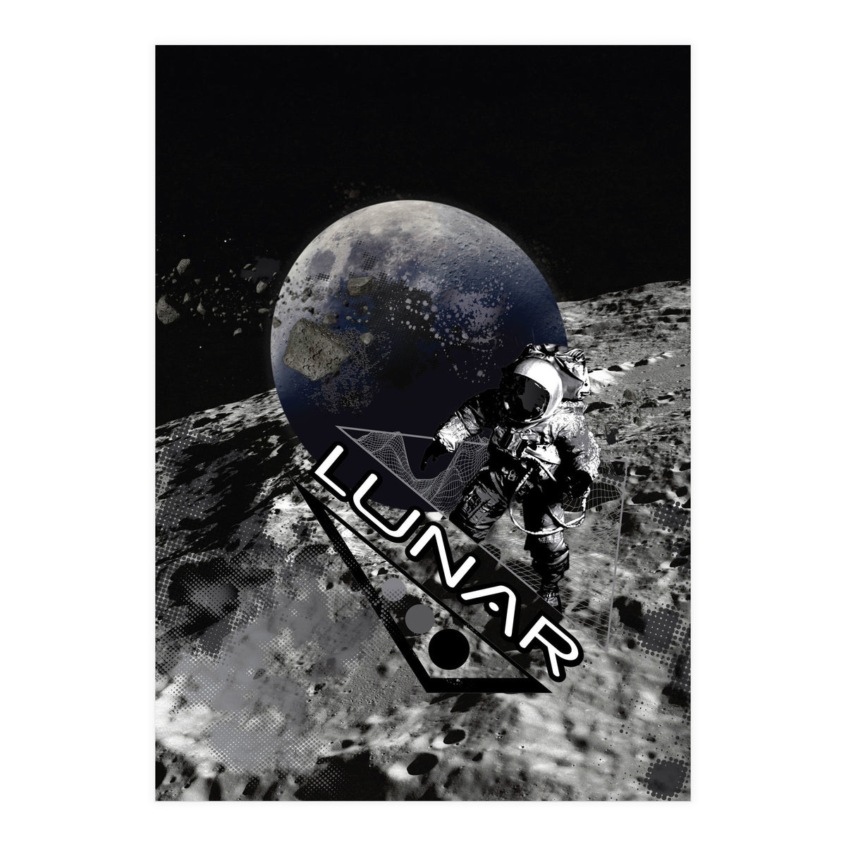 Lunar Moon Planet Astronaut (Print Only)