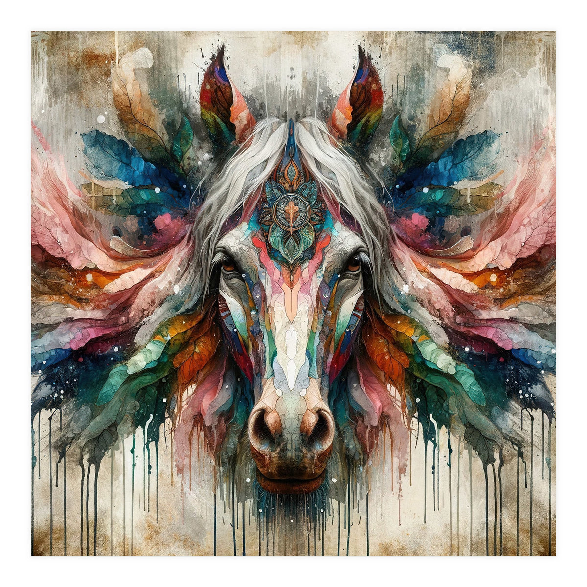 Ornate Horse Portrait (Print Only)