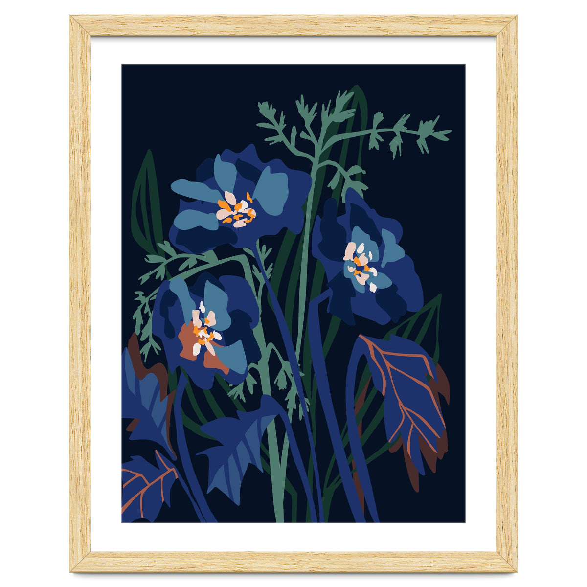 Wild Flowers Dark Midnight