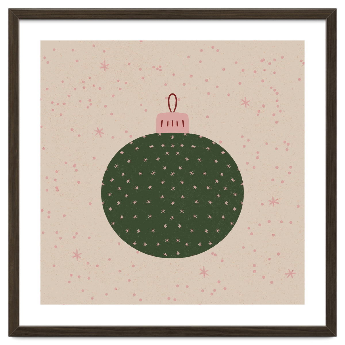 Christmas globe with snowflakes