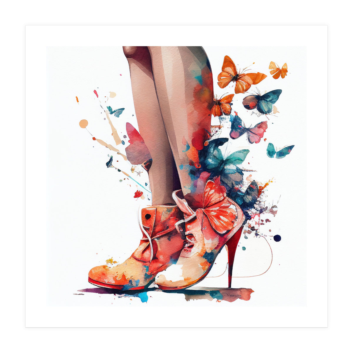Butterfly Heels Splash (Print Only)