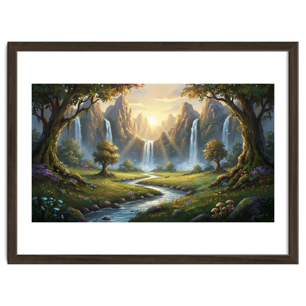 Enchanted Waterfall Meadow