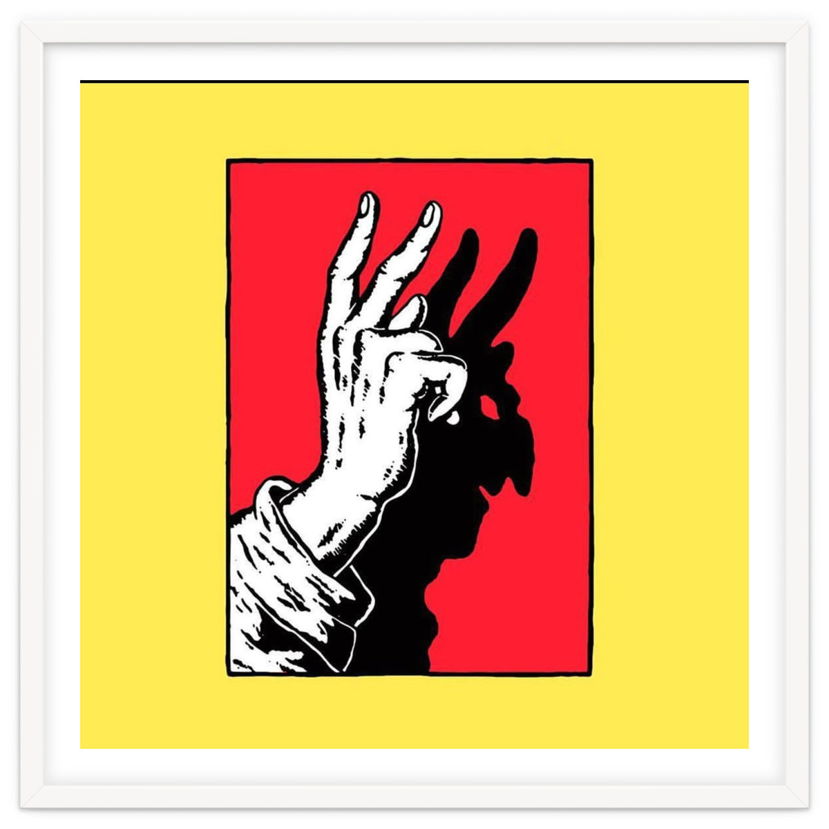 Hand Shadow Art – Peace & Freedom Illustration