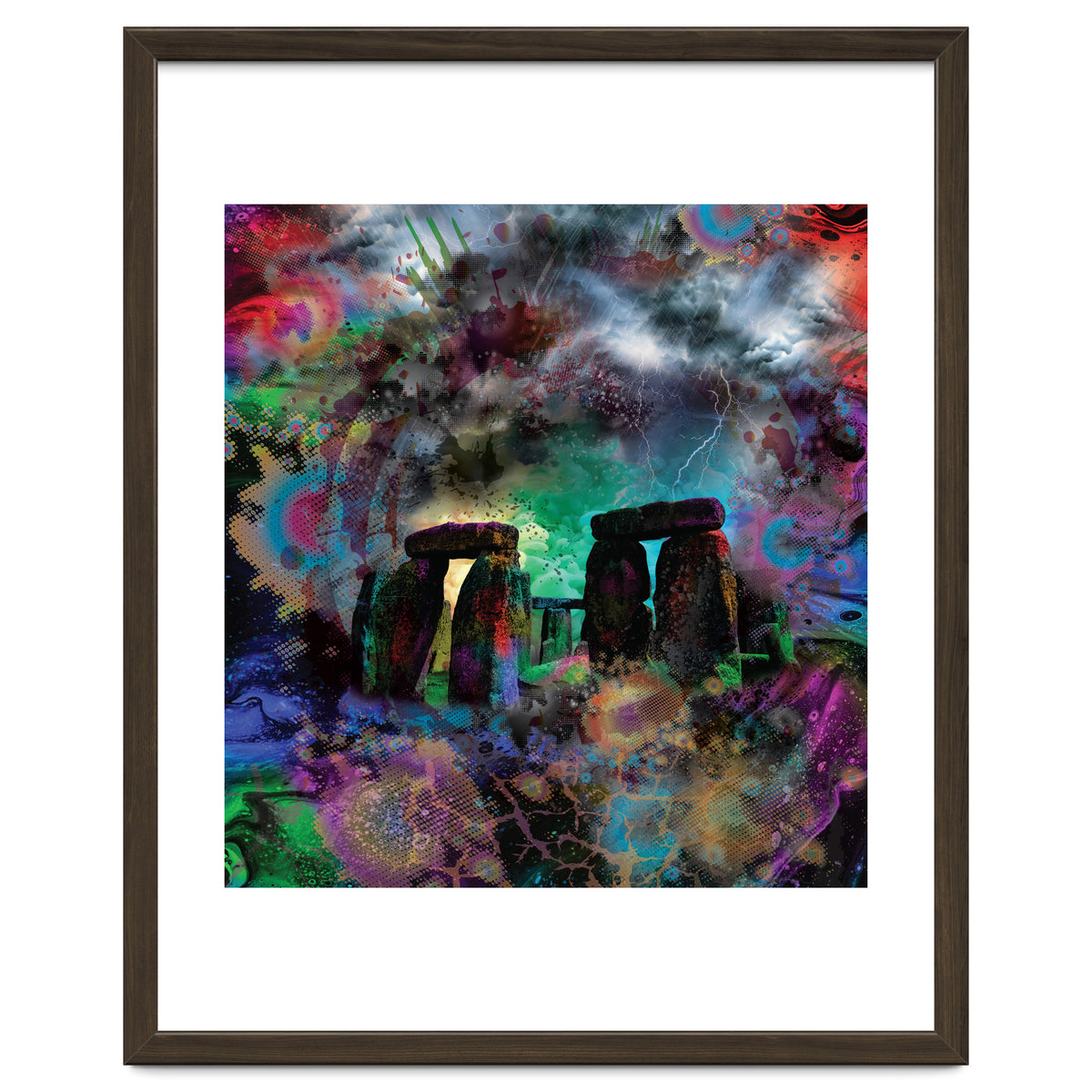 Stone Henge Vibrant Psychedelic Colors