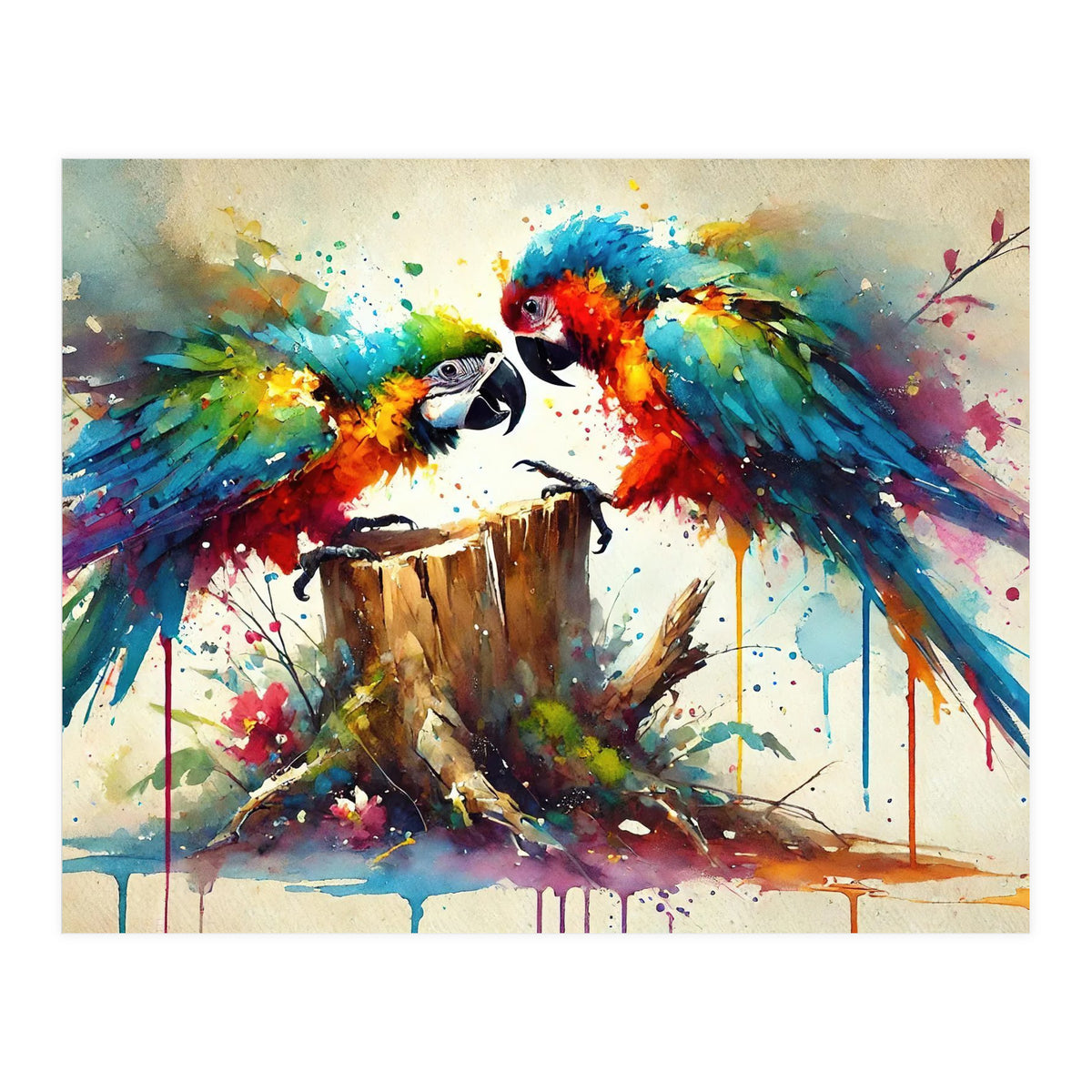 Tropical Macaw Pair (Print Only)