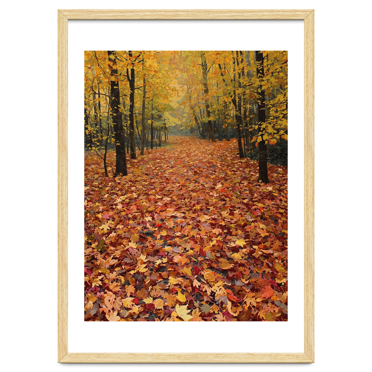 Ethereal Autumn Forest Path