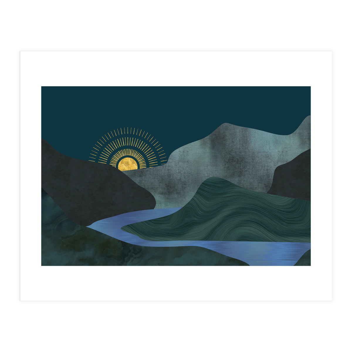 Abstract Landscape Sunrise (Print Only)