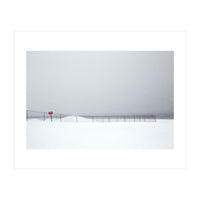 Fence in the winter seascape (Print Only)
