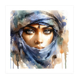 Blue Veil Tuareg Woman Portrait (Print Only) thumbnail