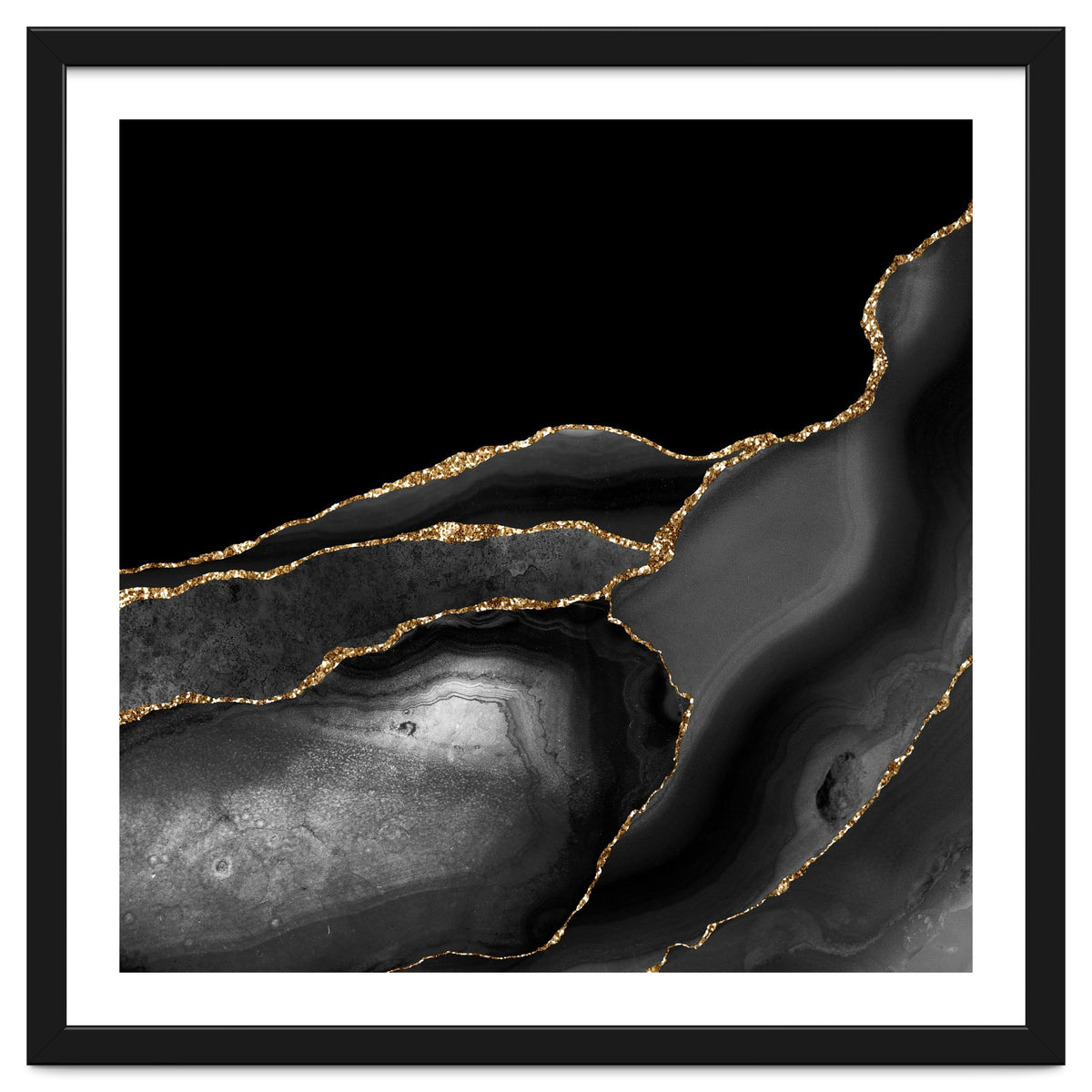 Black & Gold Agate Texture 04