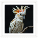 White Cockatoo Parrot Bird Perched On Branch thumbnail