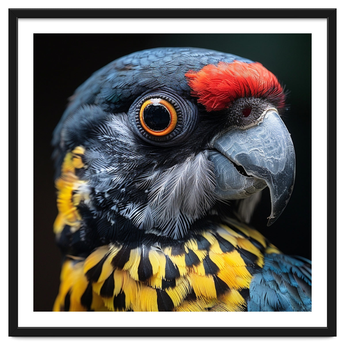 Close-up Portrait of a Vibrant Parrot