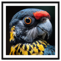 Close-up Portrait of a Vibrant Parrot