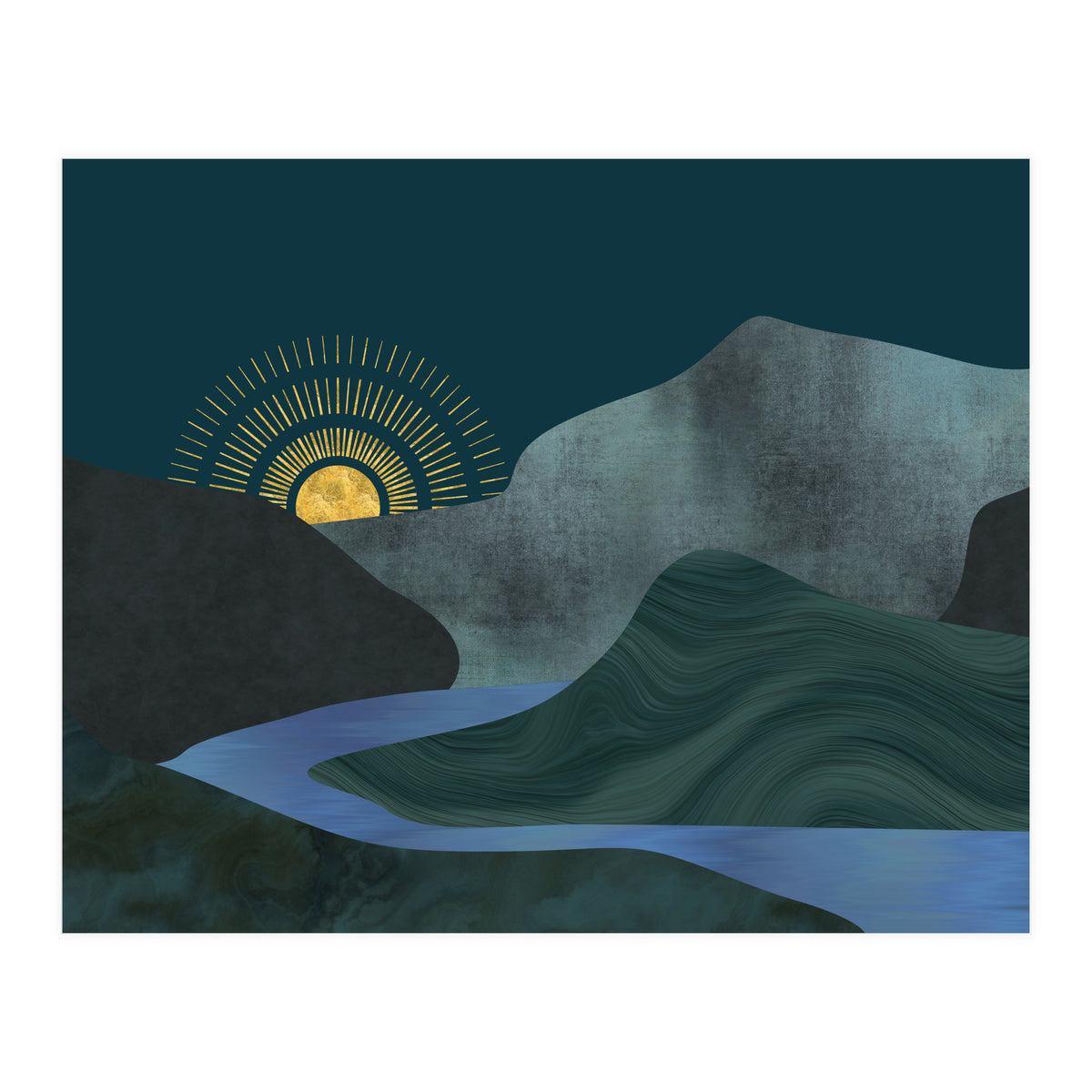 Abstract Landscape Sunrise (Print Only)