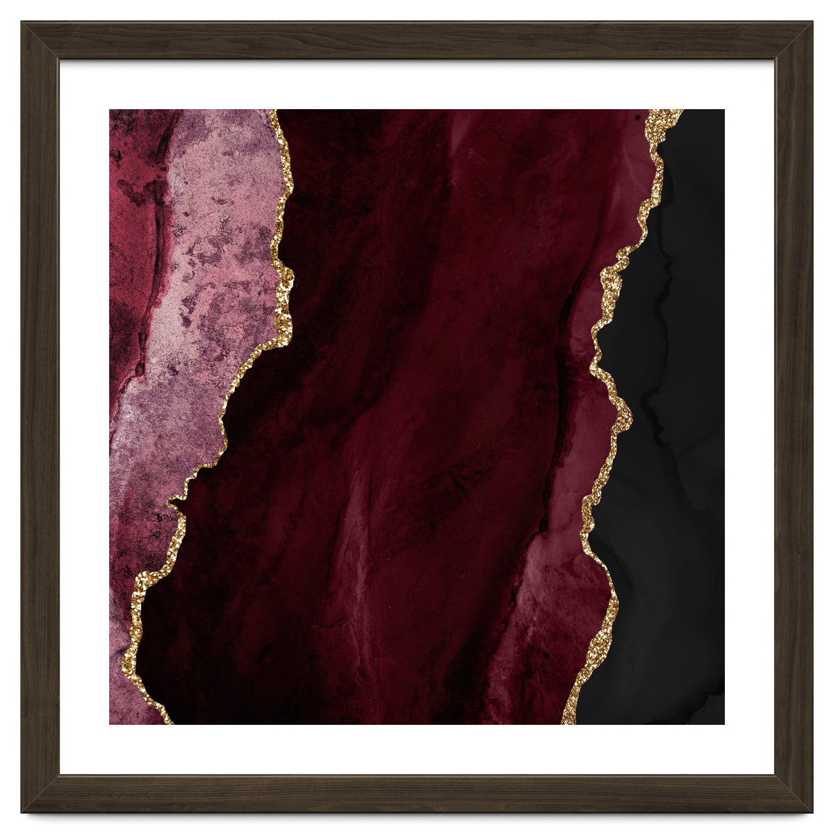 Burgundy & Gold Agate Texture 01