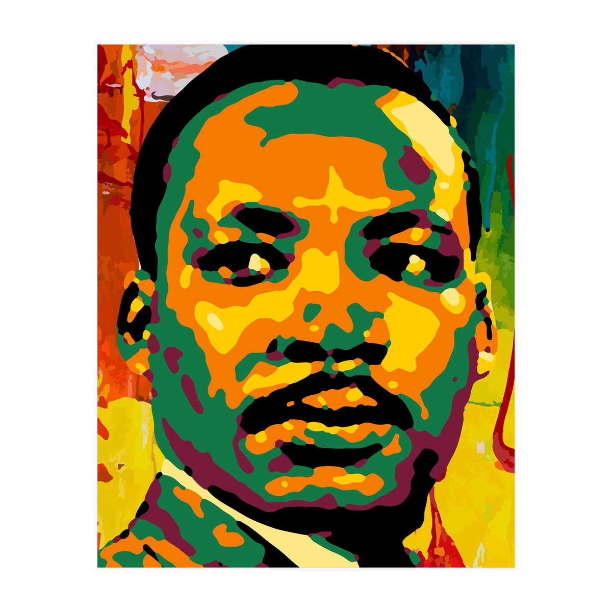 Martin Luther King Jr Abstract Art (Print Only)