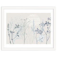 Plant based calming atmosphere soft blue